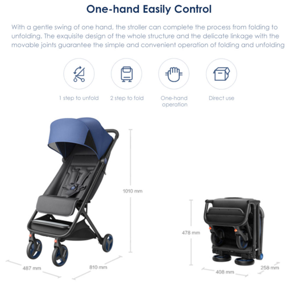 Xiaomi Mitu Folding Baby Stroller Car Lightweight, la silla de paseo ...