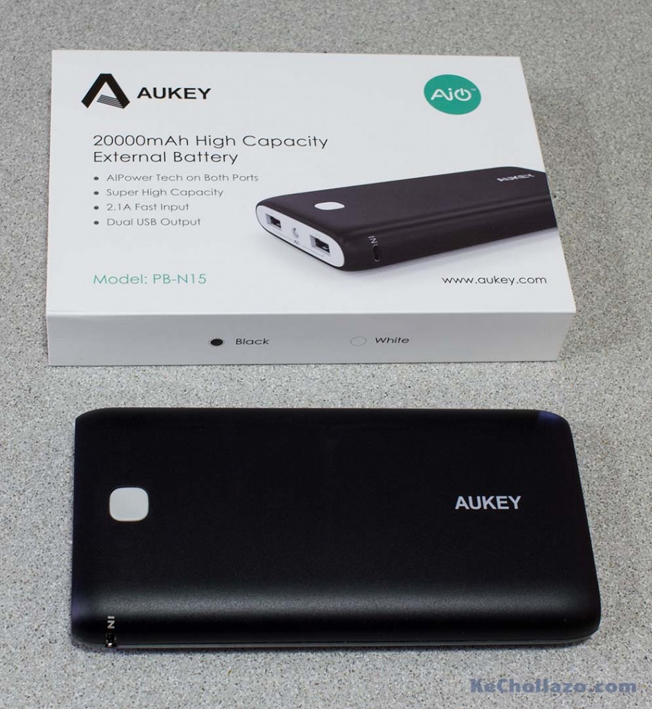 Desembalaje de bateria de alta capacidad Aukey