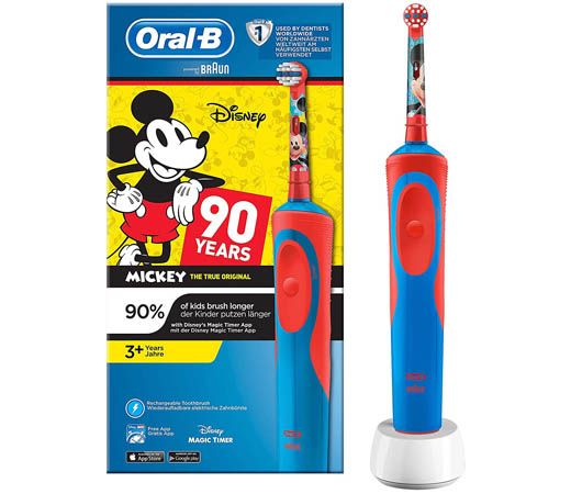 Cepillo de dientes eléctrico de Mickey Mouse Oral-B Stages Power Kids por  sólo 17,30 euros, antes 30,69€. | Chollos, descuentos y grandes ofertas en  CholloBlog