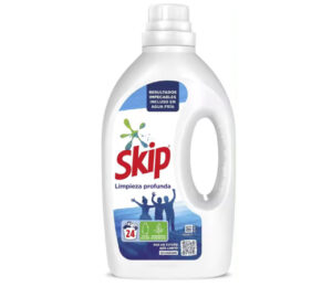6 Botellas de detergente líquido Skip Active Clean (6×24=144lvs.) por sólo 27,54€.