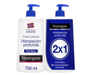 2 Envases de loción hidratante Neutrogena Hidratación Profunda (2x750ml) desde sólo 12,91€ antes 24,95€.