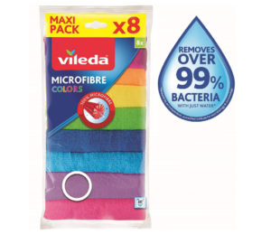 Lote de 8 bayetas de microfibra Vileda Colors de 30×30 cm por 7,49€
