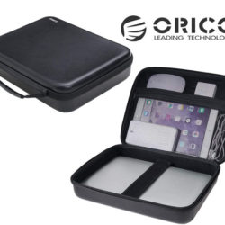 Mini maletín Orico para tablets, baterías, cables etc, resistente e impermeable por 3,19€.
