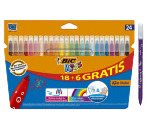 24 Rotuladores Bic Kids Couleur de punta media de nuevo a 3,49€.