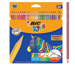 2 Cajas de 24 Lápices de Colores Bic Kids Evolution Stripes por sólo 7,79€. A 3,89€ la unidad.