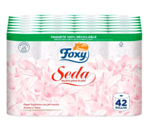 42 Rollos de papel higiénico Foxy Seda por sólo 15,08€.