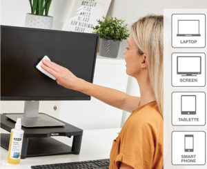 Spray limpiador pantallas para monitores, televisores, smartphones, tablets etc Fellowes por 3,99€.