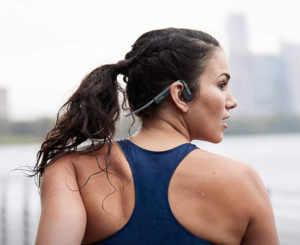 Auriculares de conducción ósea AfterShokz OpenMove BT 5.1, mirófono con cancelación de ruido doble, IP55.