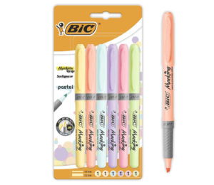Pack de 6 Marcadores Fluorescentes Highlighter Grip Pastel.