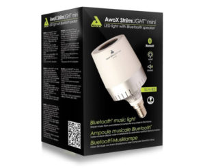 Bombilla RGB con altavoz BT 3W Awox SLM-B3 por 19,37€.