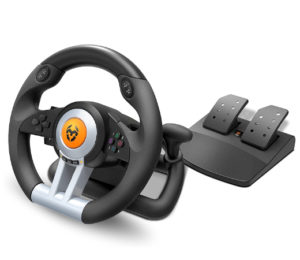 Krom K-Wheel, Juego de volante y pedales multiplataforma con palanca de cambios compatible con PC, PS3, PS4 y Xbox por sólo 40,95€ antes 74,90€.