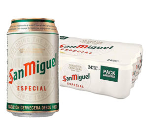 24 Cervezas San Miguel Especial Premium Lager (24x33cl) por 10,58€.