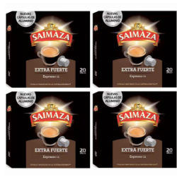 80 Cápsulas Cafe Saimaza Extra Fuerte para cafeteras Nespresso por 10,20€ antes 21,55€.