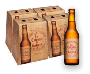 Pack de 24 botellas La Estrella de Galicia, 330ml por 19,99€.