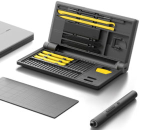 Kit de destornilladores de precisión Hoto 48 en 1 Pro, con 350mAh de batería, puntas acero S2, para todo tipo de reparaciones electrónicas.