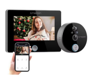 Mirilla digital wifi con detector de movimientos PIR TMEZON, 5000mAh por 52,78€ antes 119€.