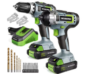 Taladro atornillador Workpro con accesorios y destornillador por 43,06€.