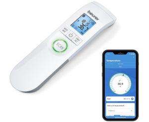 Termómetro digital sin contacto Beurer FT95 con Bluetooth y memoria de 60 mediciones por 32,95€ antes 55,35€.
