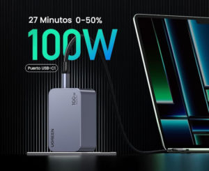 Cargador Ugreen Nexode Pro con GaN Ininfinity, 100W por 39,80€ antes 59,99€.