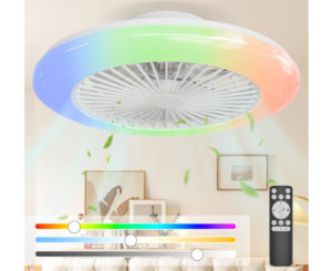 Ventilador de techo con luz RGB, 40W por 59,99€ antes 69,99€.