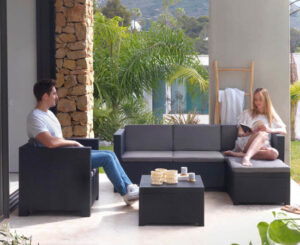 Set de sofá para exteriores SP Berner Manhattan Grafito por 199€ antes 234,95€.