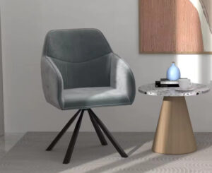 Silla de terciopelo giratoria con cojín de alta densidad Rcynview por 65,16€ antes 109,87€.