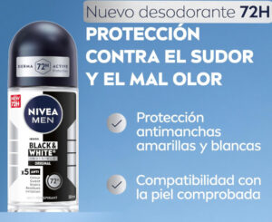 ¡Solo hoy! Pack de 6 desodorantes antimanchas Nivea Men Black&White Invisible por 9,17€.