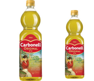 4 botellas 1 l. aceite de oliva suave Carbonell 0,4º botella por 16,31€.