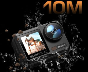 Cámara deportiva Surfola SF630, 4K 60FPS/24MP, 2 baterías 1350mAh por 65,59€ antes 127,89€.