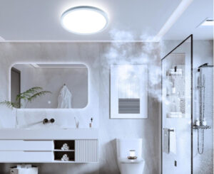 Plafon Led impermeable, 20W/Ø23cm por 5,99€.