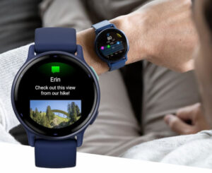 Garmin Vívoactive 5 azul con detección, monitorización y planificación de siestas.