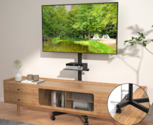 Ofertas de primavera. Soporte con ruedas para TVs LED/LCD/OLED planos-curvos de 23 a 60″ por 39,98€.