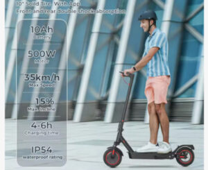 iScooter i9max con bolsa, 500W, 10Ah, 35Km/h, app por 248,56€ antes 555€.
