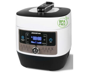 Solo hoy. Olla a presión programable Aigostar panda, 14 funciones, 1000W por 78,77€ antes 129,99€.