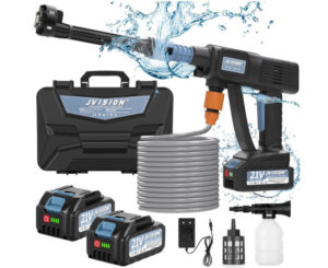 Hidrolimpiadora de alta presion inalámbrica Jvision YZ-7WM, 6 en 1, 50bar, 2 baterías 4000mAh por 54,12€ antes 74,98€.