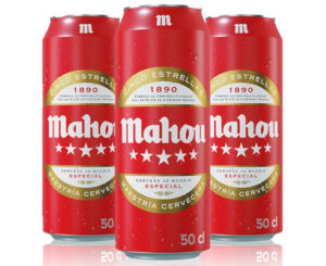 Pack de 24 latas, 50cl Mahou 5 Estrellas por 21,60€.