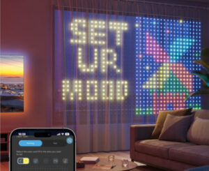 Cortina led inteligente Govee Curtain Lights, GIF DIY, IA bot, IP65, 1.5 x 2M.