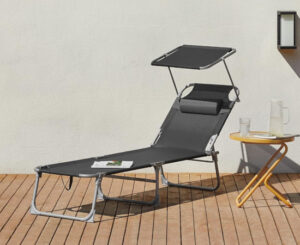 Tumbona reclinable Songmics, 193x53x29cm por 59,99€.