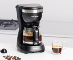 Cafetera de goteo con filtro permanente lavable Taurus Verona 6, 600W/600ml por 21,86€ antes 34,99€
