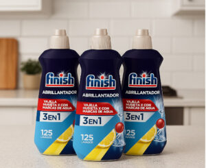 3 botellas de lavavajillas Finish Abrillantador Limón, 3x500ml por 13,47€.