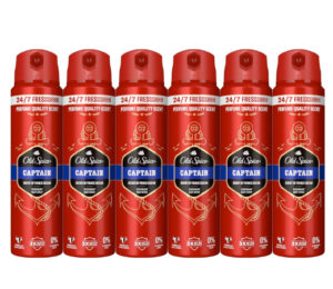 6 Envases de desodorante en Spray Old Spice Captain (6x150ml) por sólo 15,99€.