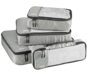 Pack de 4 organizadores de maleta Amazon Basic (4 tamaños) por 12,99€