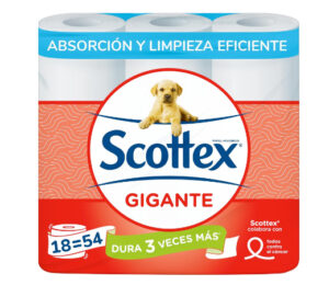Papel higiénico Scottex Gigante de 18 rollos