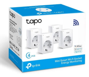 Pack de 4 enchufes TP-Link Tapo con monitorización del consumo por 32,99€.