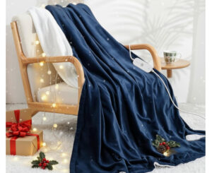 Manta eléctrica 130x180cm con apagado automático, 4 niveles de calor y franela lavable por 37,79€.