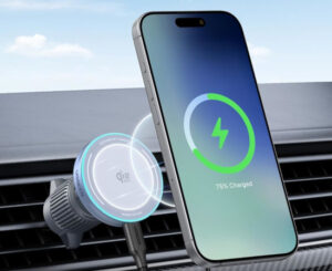 Cargador Qi2 25W Ugreen: soporte magnético para coche con carga rápida y clip estable por 27,06€