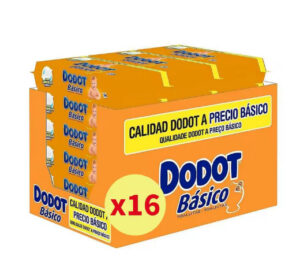 16 Paquetes de toallitas Dodot Básico (16×54=864 toallitas) por 14,65€ antes 23,52€.