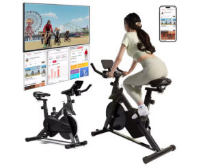 Bicicleta estática Superun: 32 niveles y pedaleo silencioso para entrenar en casa por 100,15€.