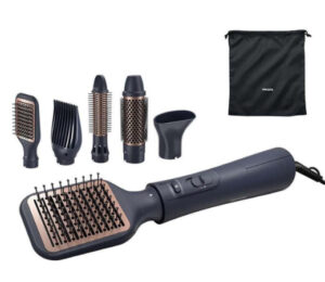 Philips Air Styler, Cepillo Moldeador Serie 5000, 5 Accesorios para Alisar, moldear, secar…. por 38,01€ antes 49,79€.