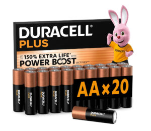 20 Pilas alcalinas Duracell Plus AA por 12,98€ antes 21,49€.